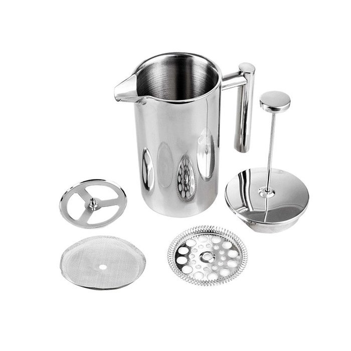 Bluelasers 34 Ounce Double Wall Insulated Stainless Steel French Coffee