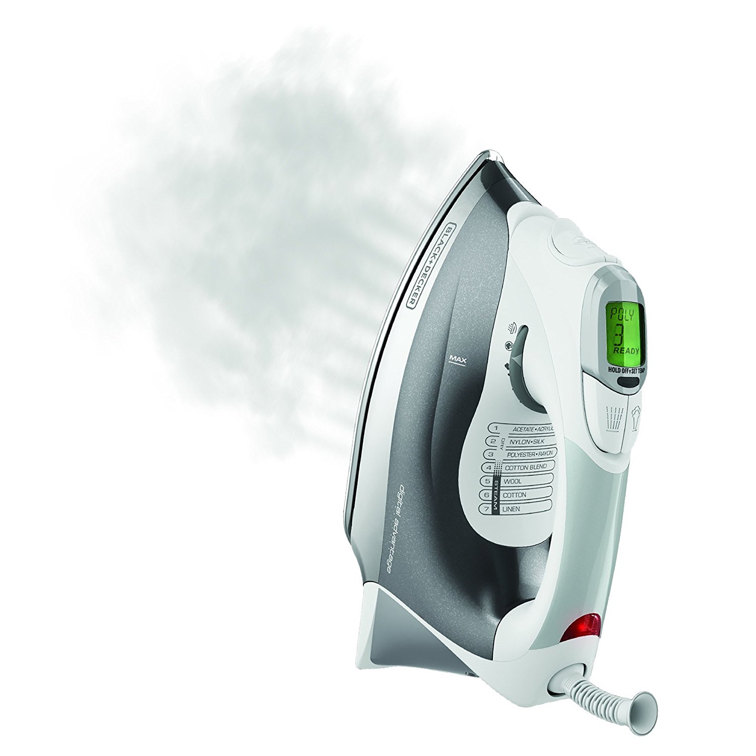 BLACK+DECKER D2030 AutoOff Digital Advantage Iron, White N6 free image