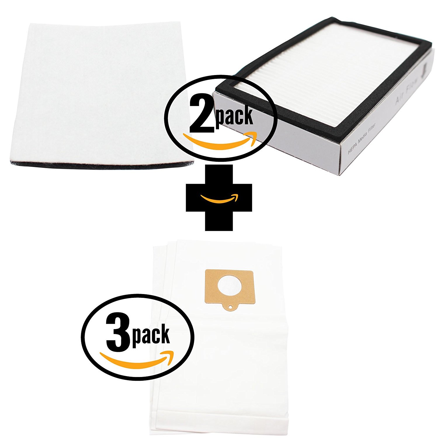 9 Replacement Panasonic MCCG90200 Vacuum Bags, 2 HEPA Filter & 2 Foam Filter Compatible