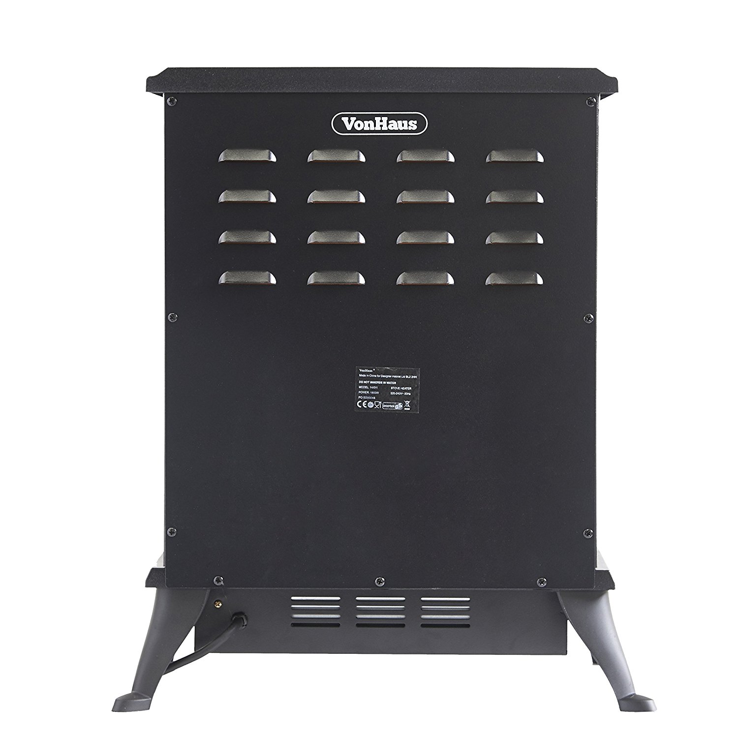 VonHaus 1500W Portable Electric Stove Heater Fireplace / Space Heater