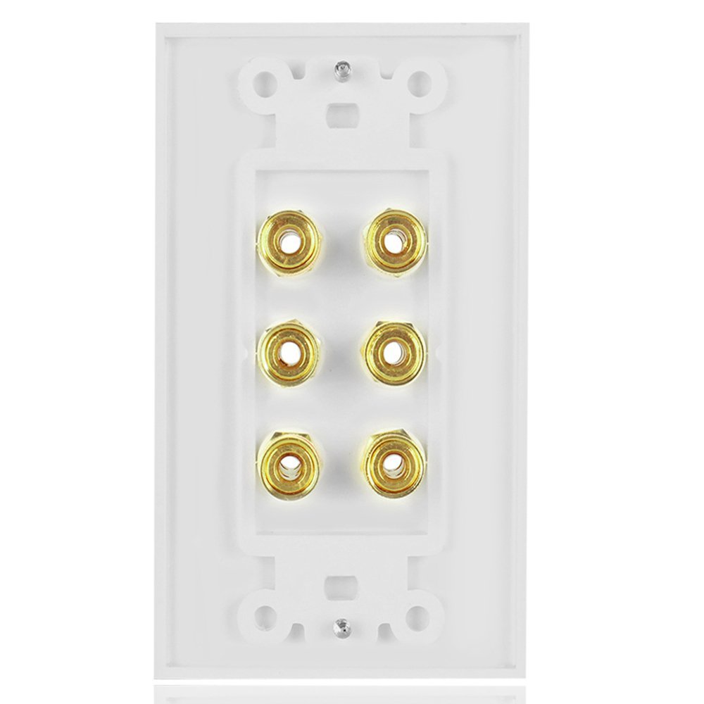 TNP Home Theater Wall Plate 3Gang 7.2 Surround Sound Distribution w