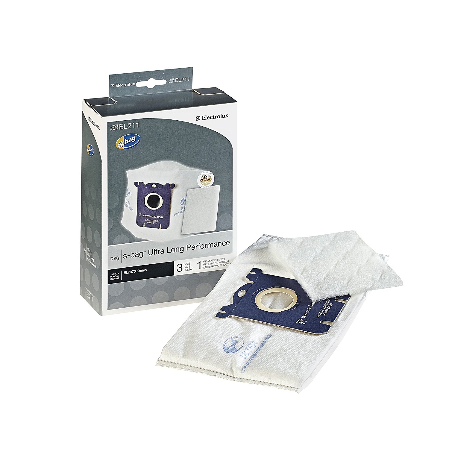 Genuine Electrolux Ultra Long Performance sbag EL211 3 bags, 1