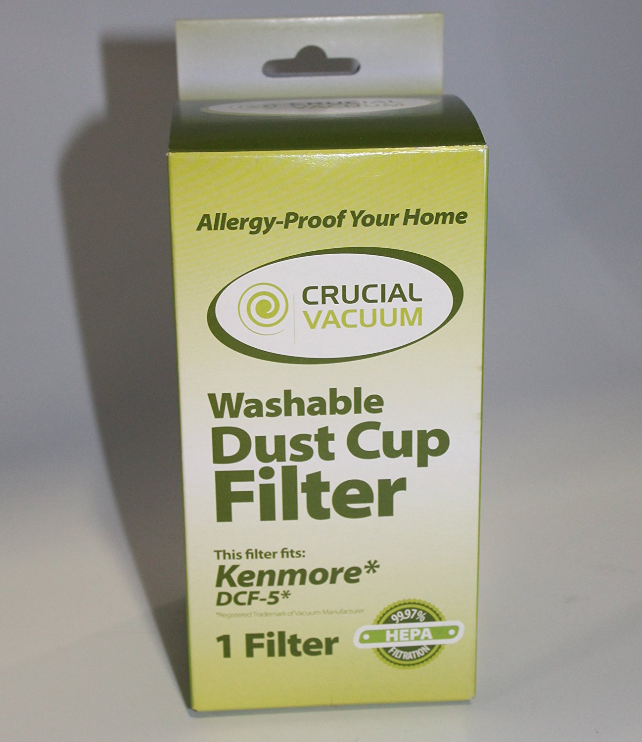 2 Kenmore DCF5 Washable Allergen Filtration HEPA Filters; Fits All