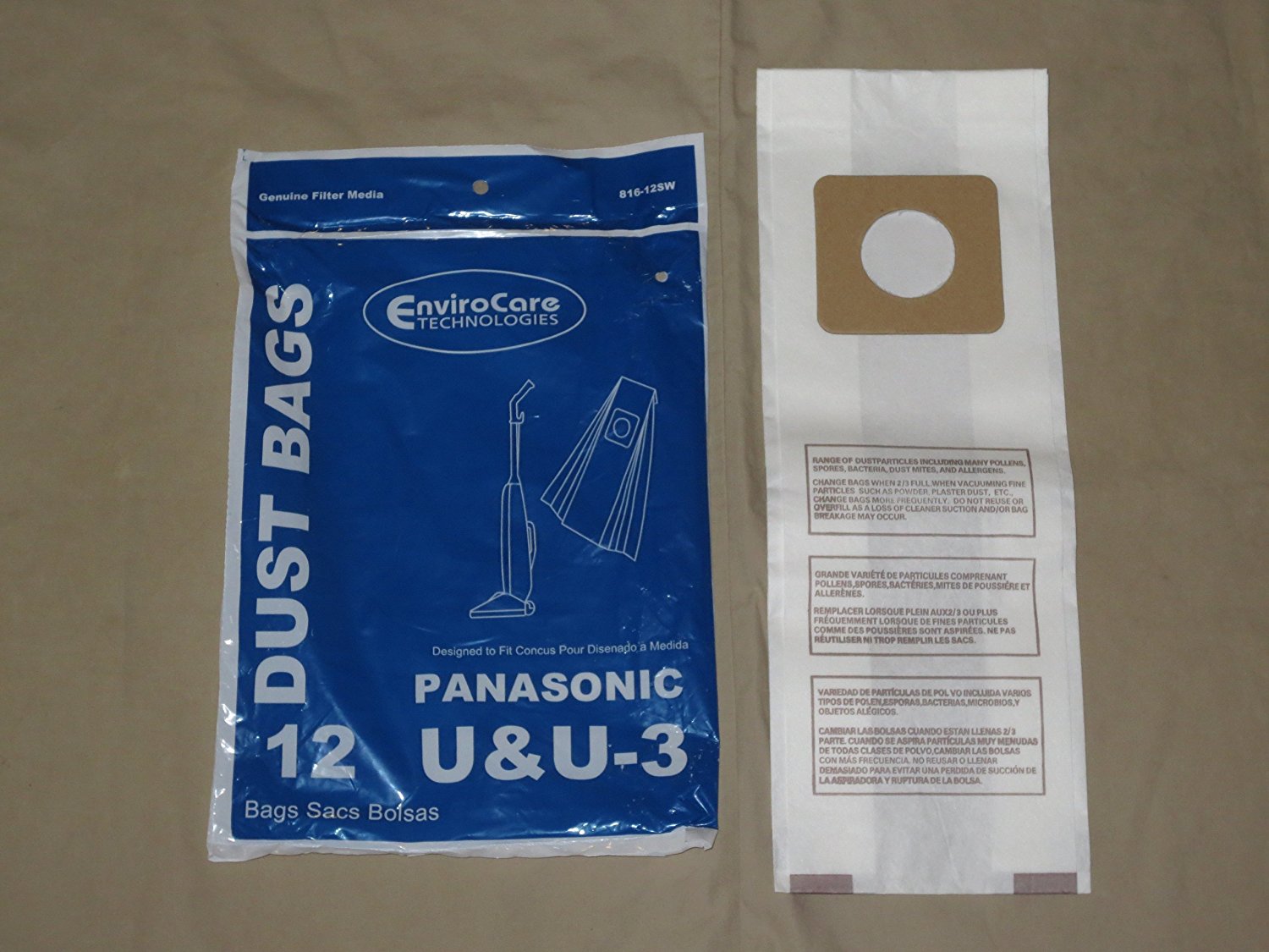 Panasonic Type U / U3 Vacuum Bags Standard Filtration free image download