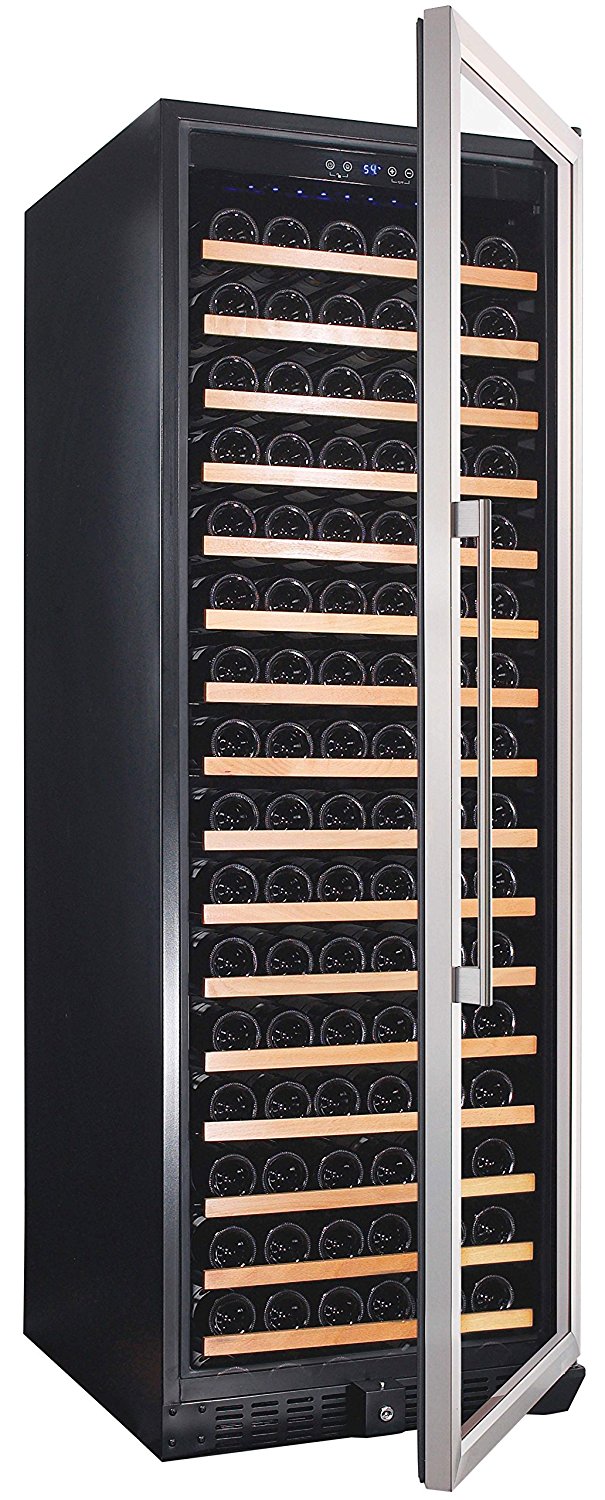 Smith & Hanks 166 Bottle Single Zone Wine Refrigerator, Stainless Steel