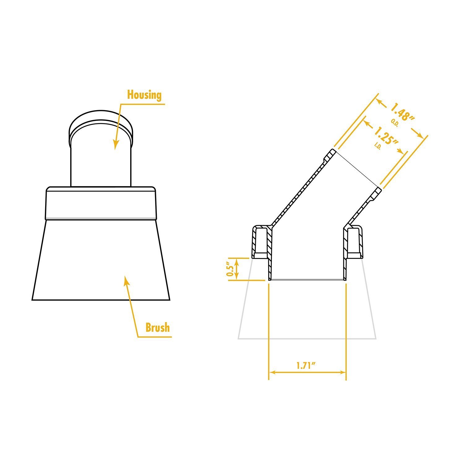 Wet Dry Vacuum Accessories WS25001A Shop Vacuum Brush