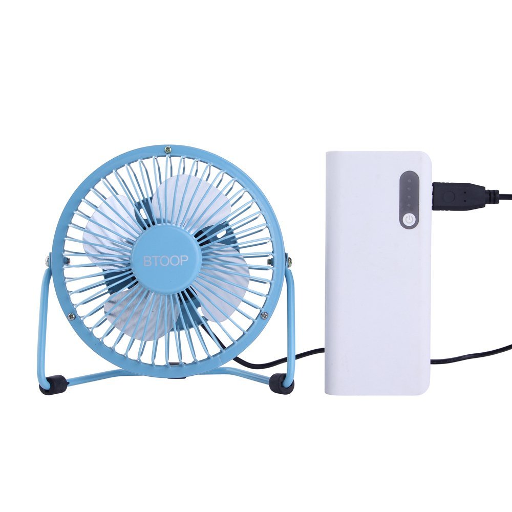 BTOOP 4 Inch Mini USB Desk Fan Small Black N15 free image download
