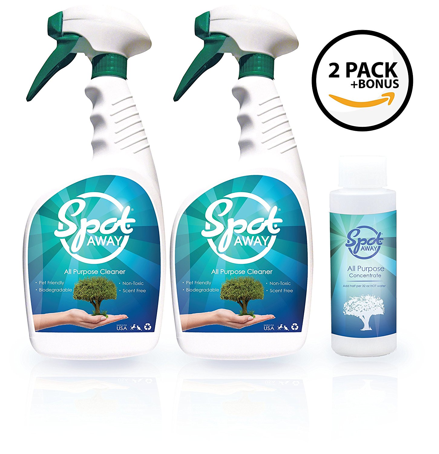 (2Pack + Concentrate Refill) Scent Free Environmentally Safe All