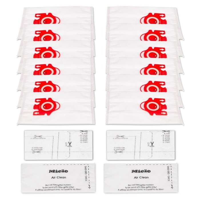 Iclean 12pcs FJM Vacuum Bags Replace for Miele AirClean 3D Efficiency