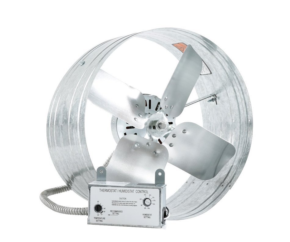 ILIVING Newest Automatic Gable Mount Attic Ventilator Fan with