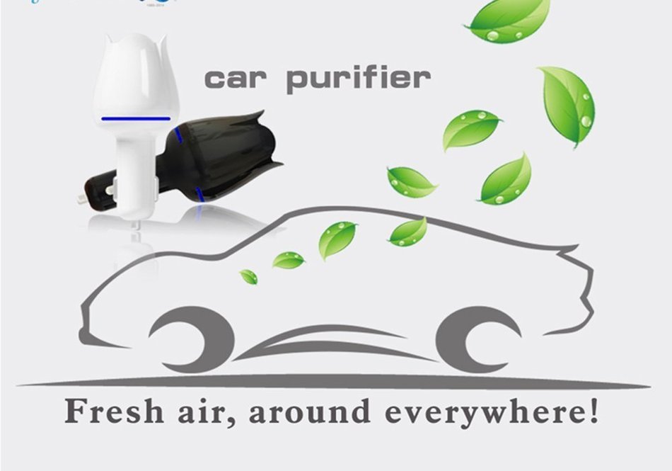BigWhite Mini and Portable Car Air Purifier,Ionizer,Air Cleaner,Car Air