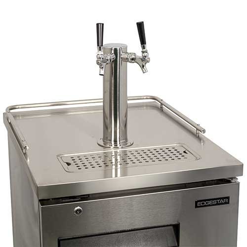 EdgeStar Dual Faucet Direct Draw Beverage Dispenser Stainless Steel