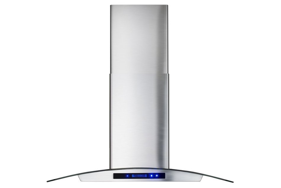 FIREBIRD Stainless Steel 36" Euro Style Island Mount Range Hood LED