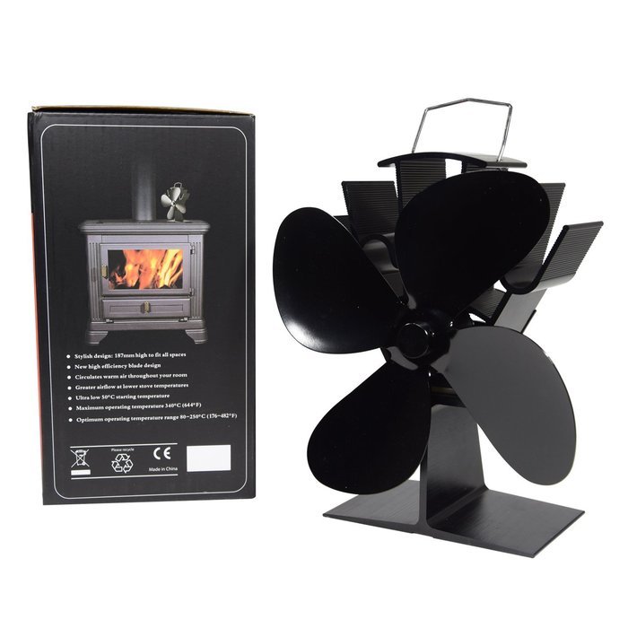 Wood Stove Heat Powered Fan No Need for Big Noisy Blower Just Relax