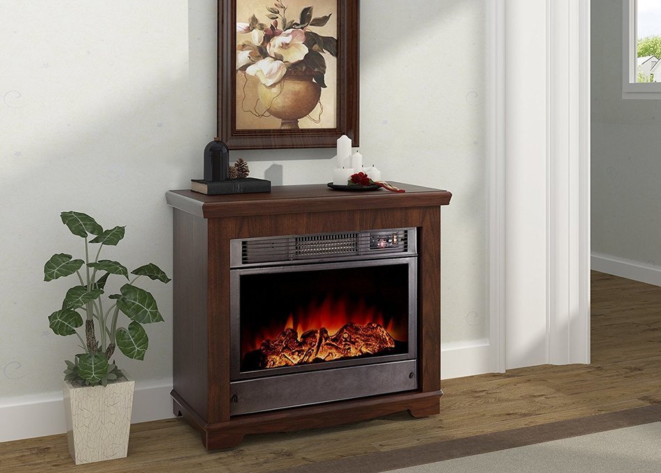 Argo Furniture Alessandra Electric Fireplace, Walnut N10 free image