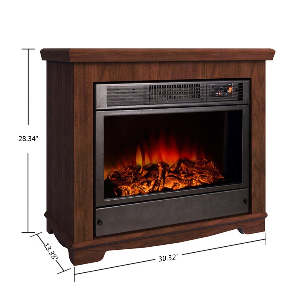 Argo Furniture Alessandra Electric Fireplace, Walnut N15 free image