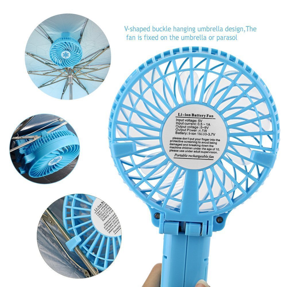 Rechargeable Fans Portable & Foldable Handheld Mini Fan Battery
