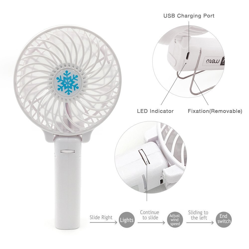 Rechargeable Fans Portable & Foldable Handheld Mini Fan Battery