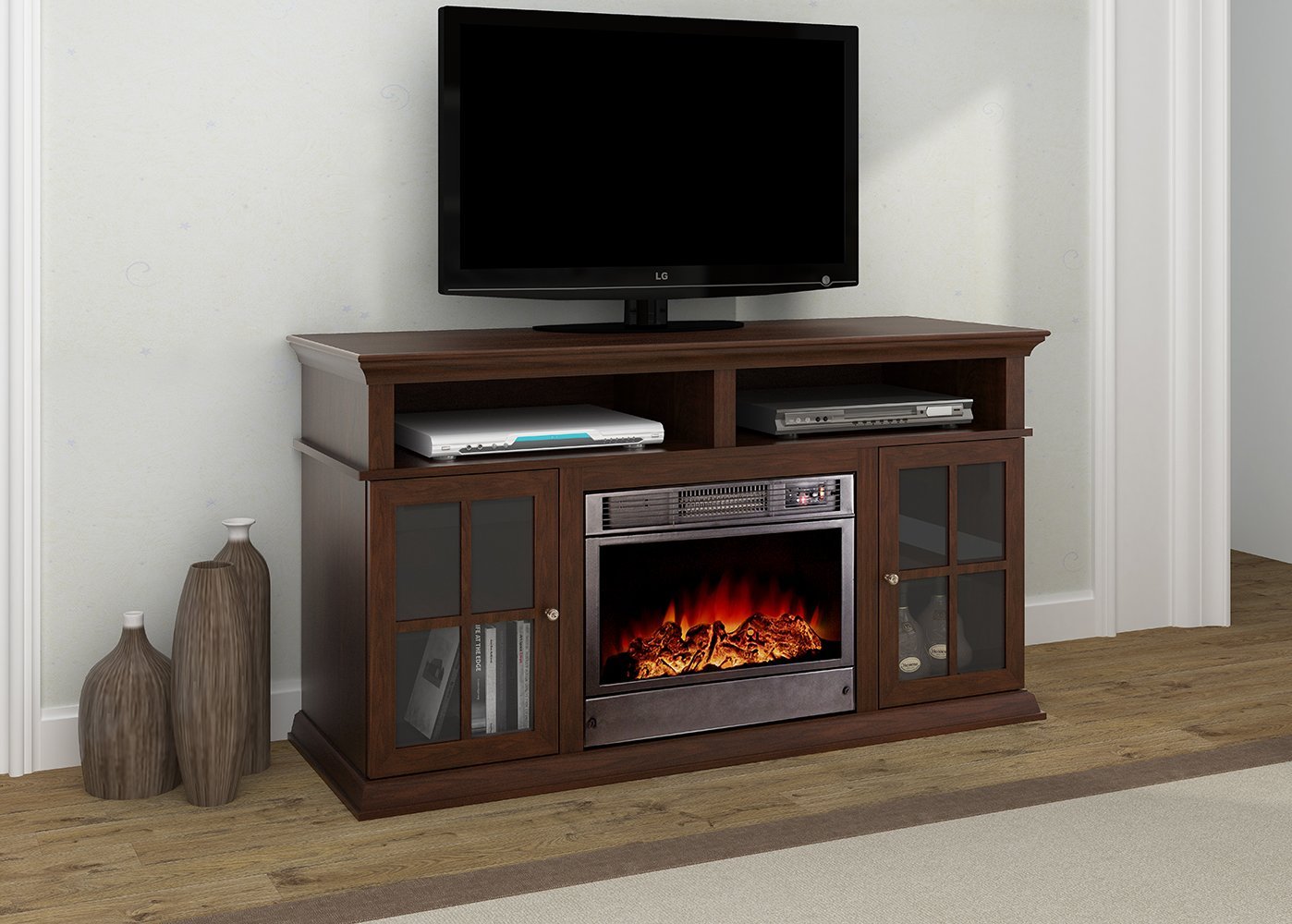 Argo Furniture Alessandra Electric Fireplace, Walnut N18 free image
