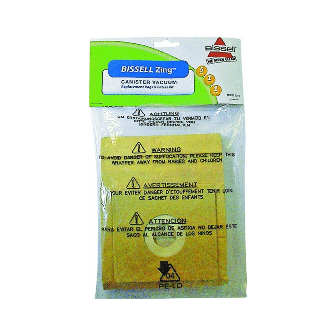 Bissell Zing Canister Vacuum Replacement Bags & Filters Kit free image