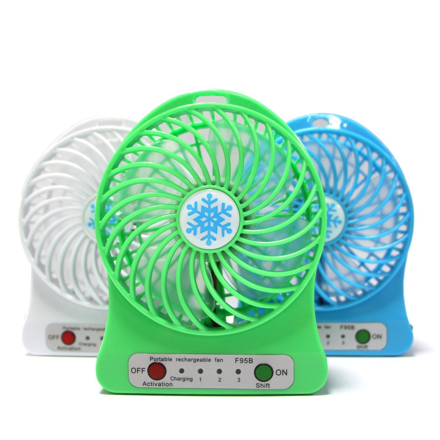 ReFeng Personal Battery Operated Fan Rechargeable with LED Light, Quiet