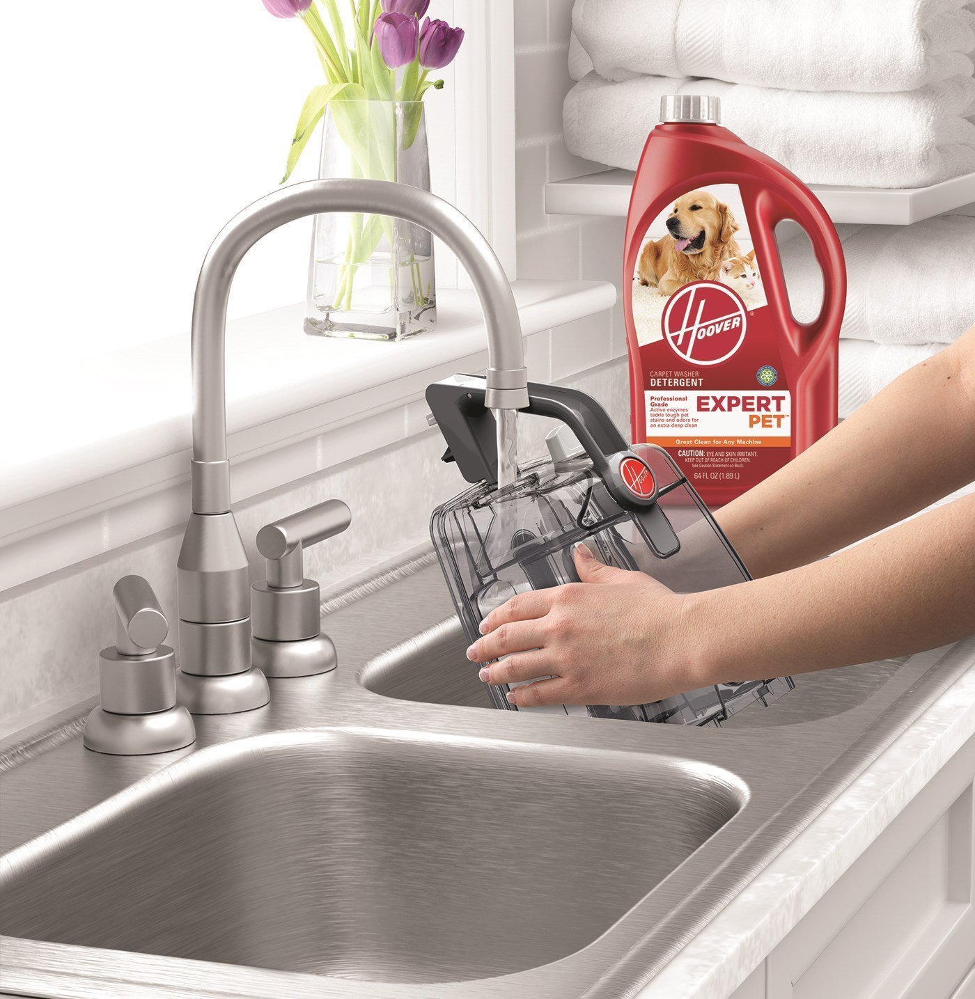 Hoover Expert Pet 64 Ounce Carpet Washer Liquid Detergent, AH15072 N2