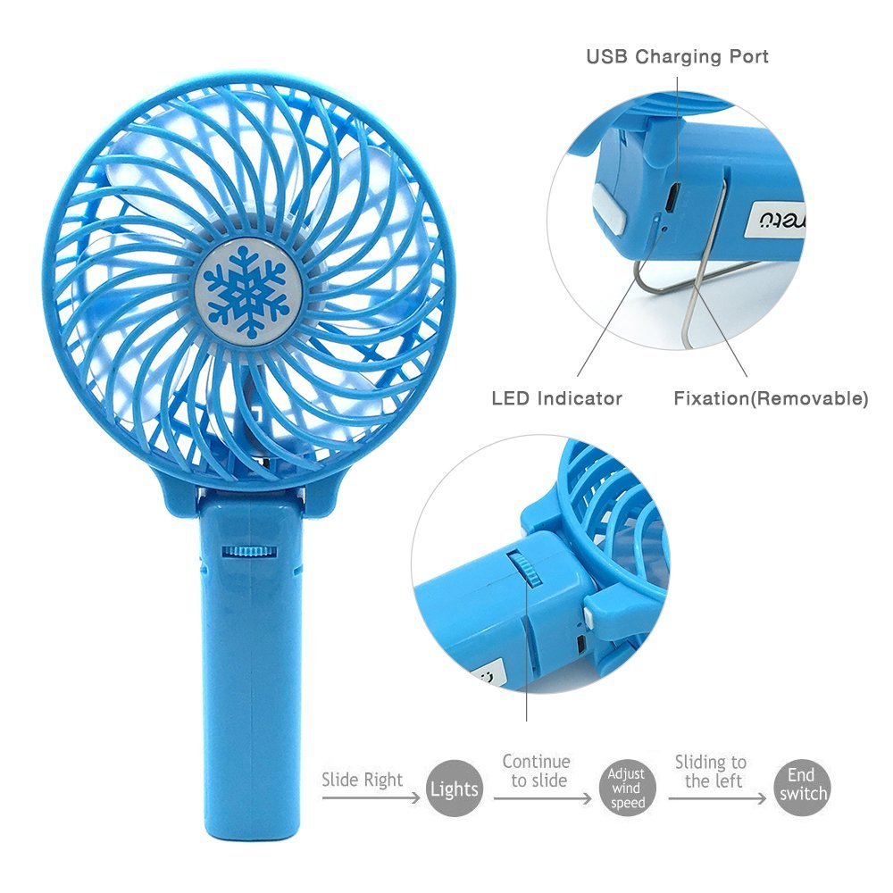 Rechargeable Fans Portable & Foldable Handheld Mini Fan Battery
