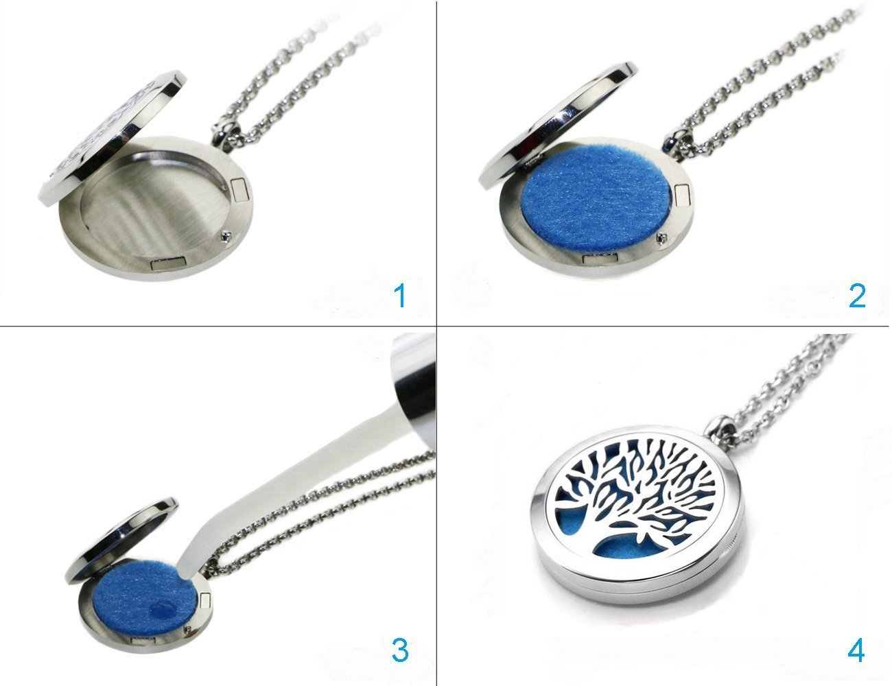 Stylish Diffuser Necklace with Gift Box Exqline Essential Oil