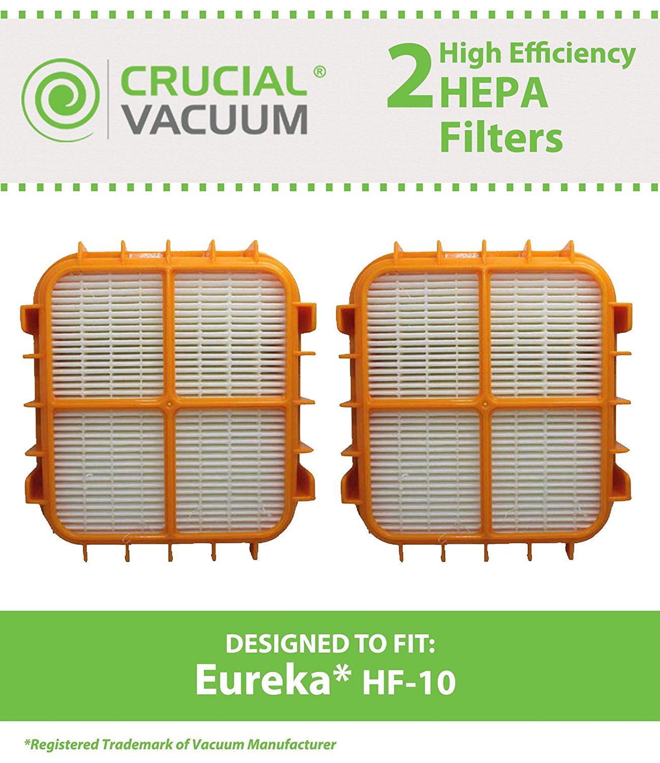 2 Eureka HF10 HEPA Filters, Fits Eureka HF10, HF10 Upright Vacuum