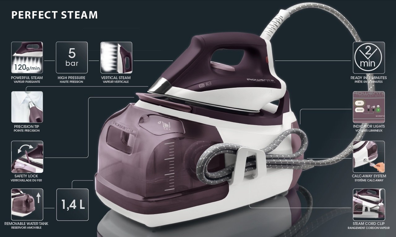 Rowenta Perfect Steam Pressure Iron/Steamer N8 free image download
