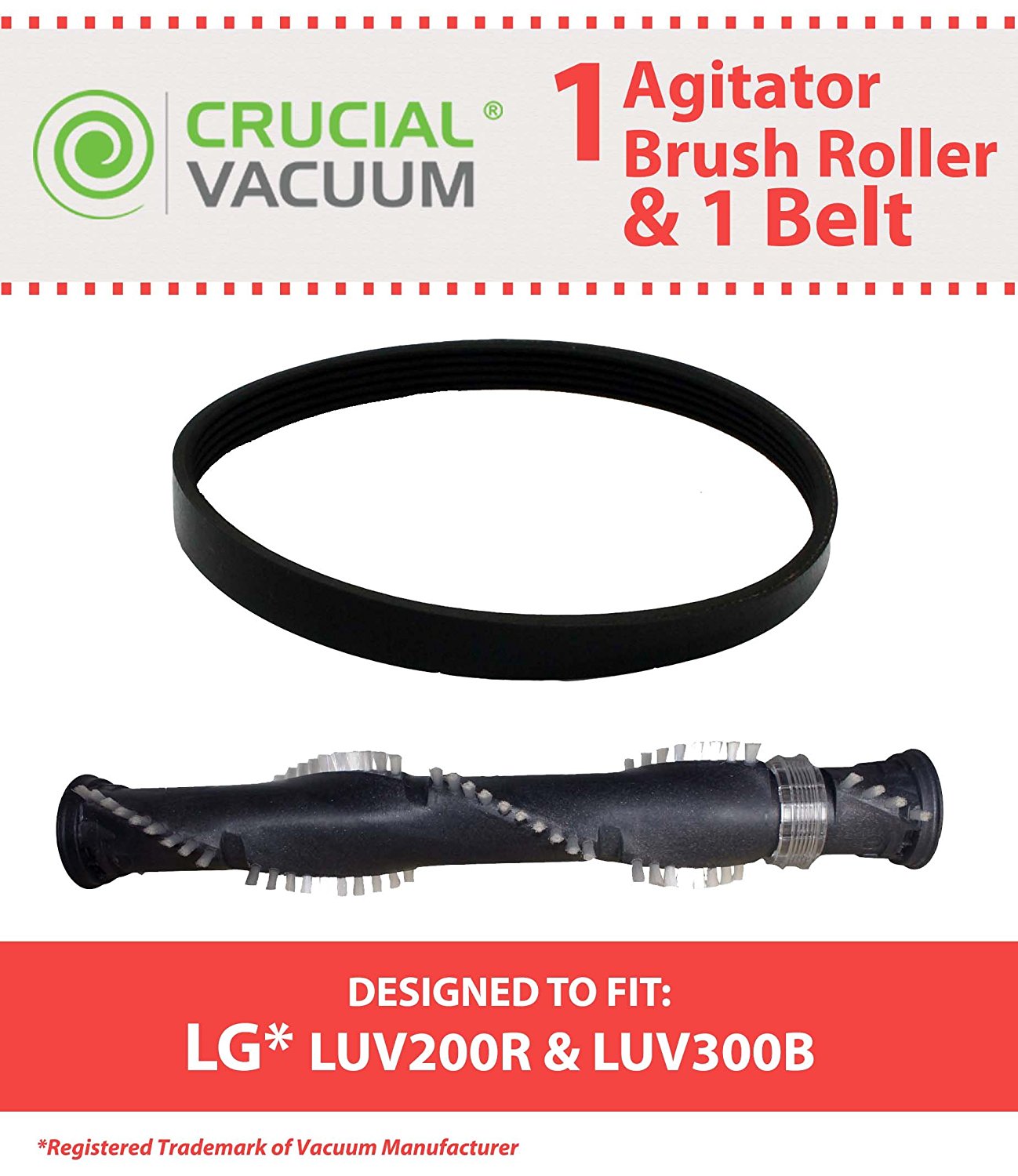 LG LUV200R Agitator Vacuum Cleaner Brush Roller & Belt Fits LG Upright