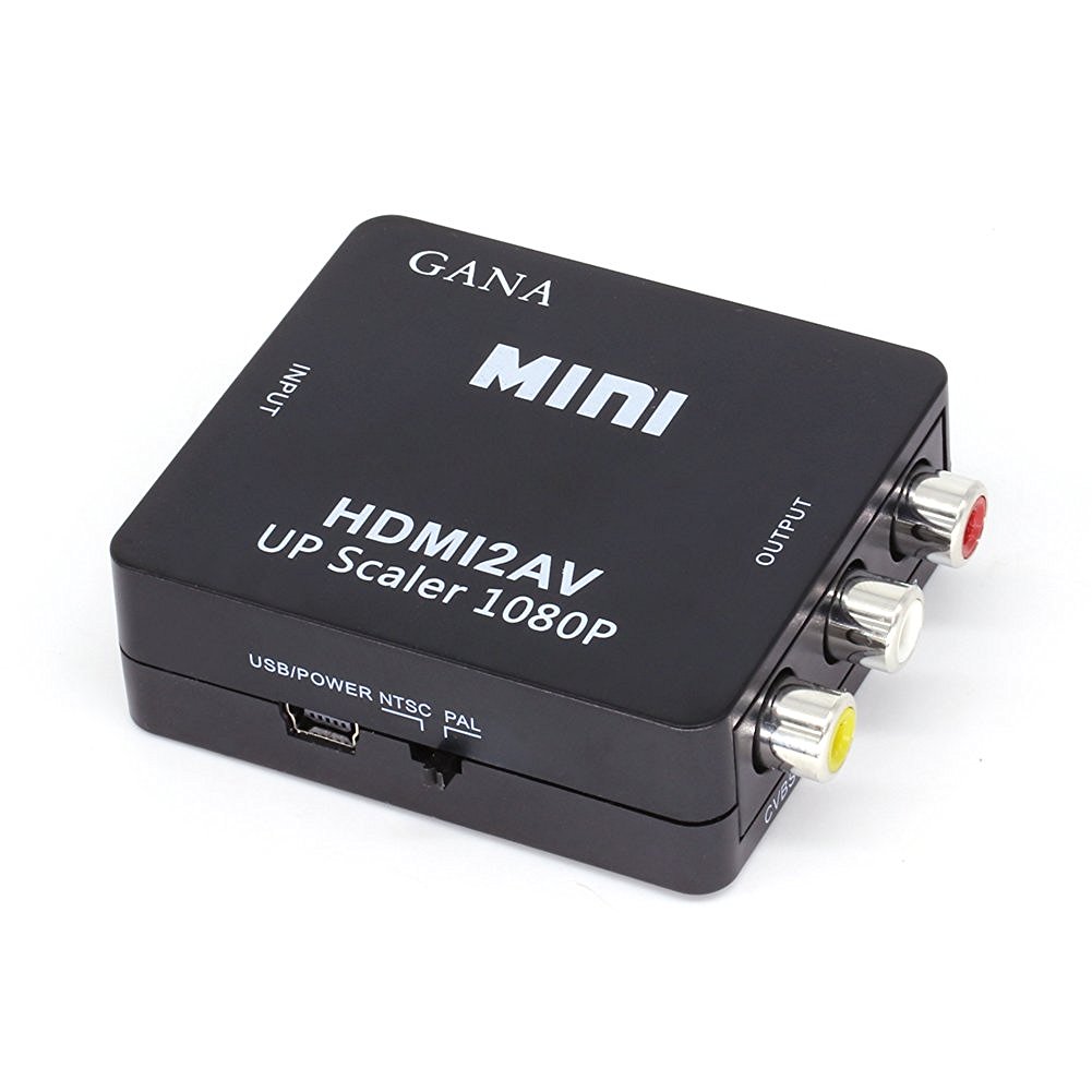 HDMI to AV,GANA 1080P HDMI to AV 3RCA CVBs Composite Video Audio