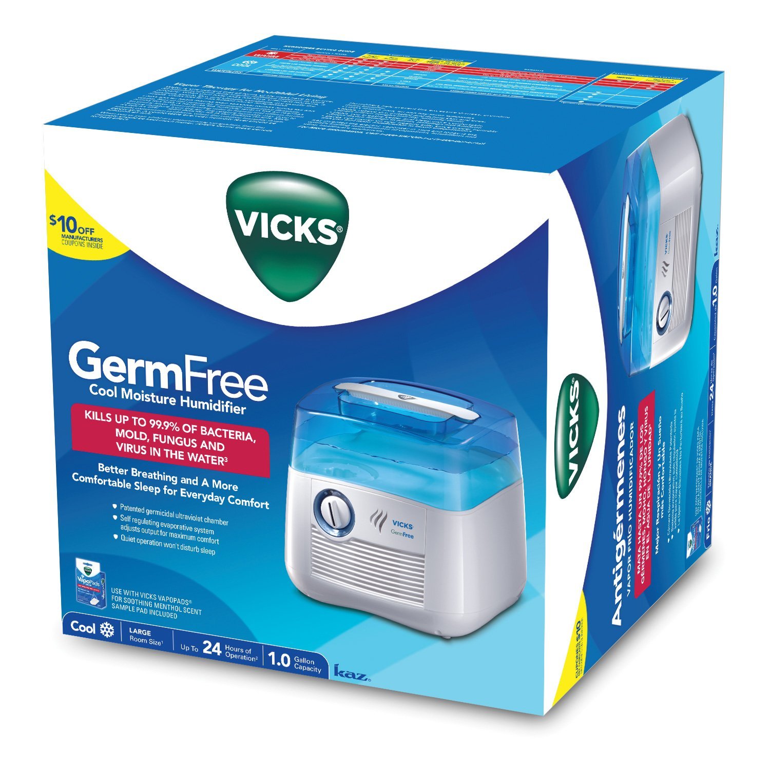 Vicks 039001 Germ Free Cool Moisture Humidifier N2 free image download
