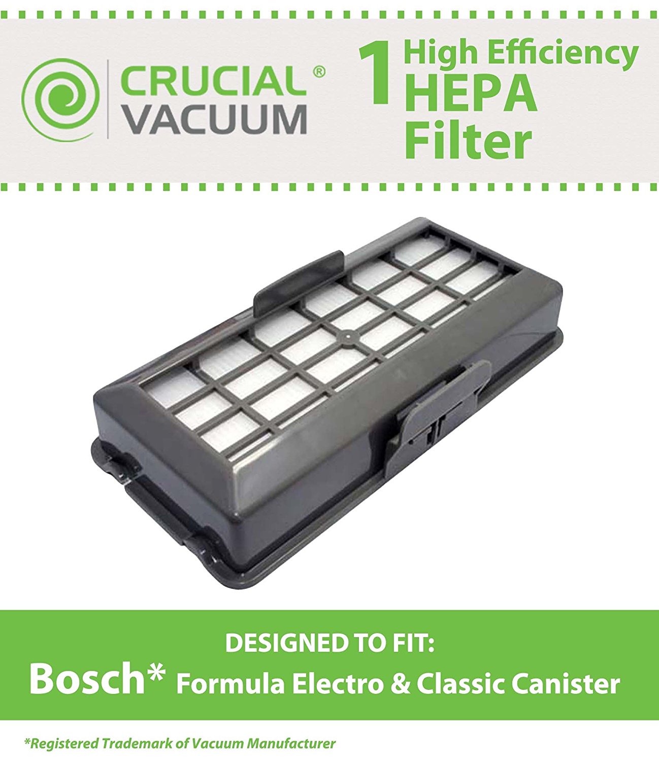 1 Bosch Formula Series Cleaners HEPA Vacuum Cleaner Filter for Formula