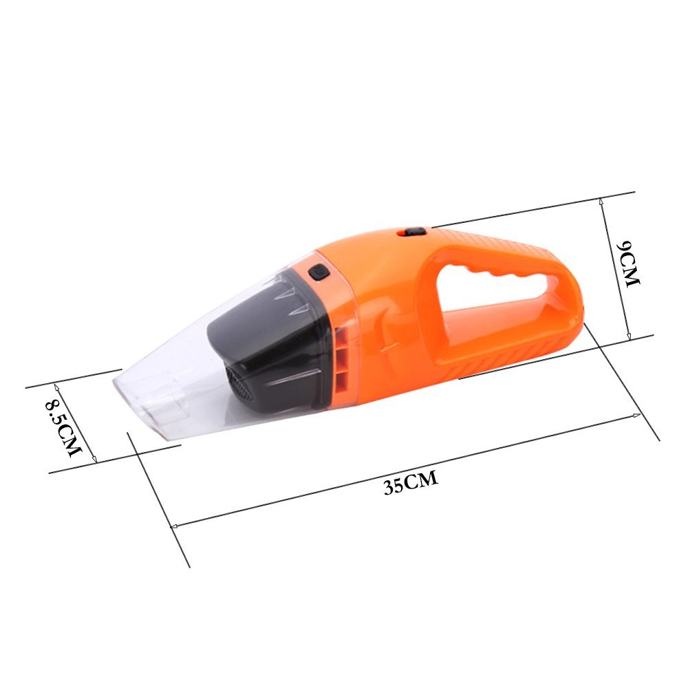 120W Portable Orange Dust buster Auto Handheld Cleaner Wet & Dry Car
