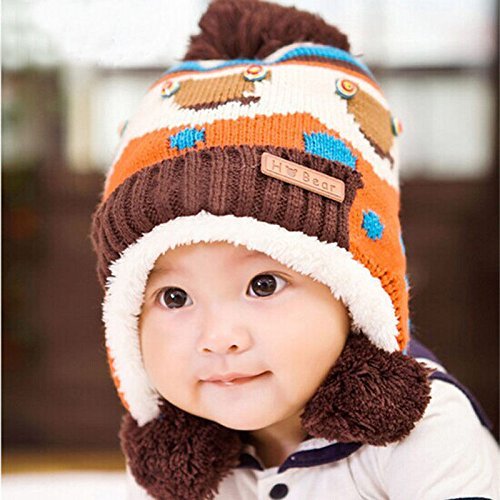 Newborn Baby Kids Girl Boy Balls Warm Winter Knit Cap Trendy Crochet