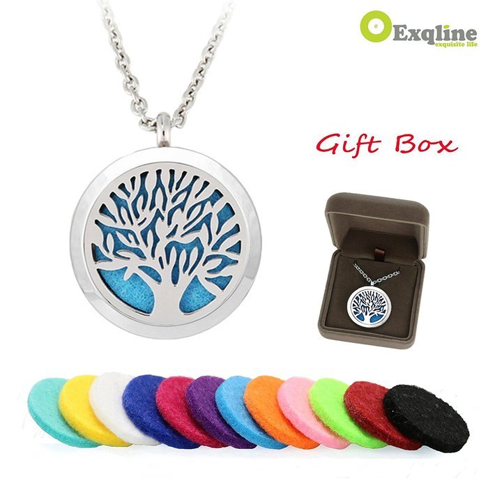 Stylish Diffuser Necklace with Gift Box Exqline Essential Oil