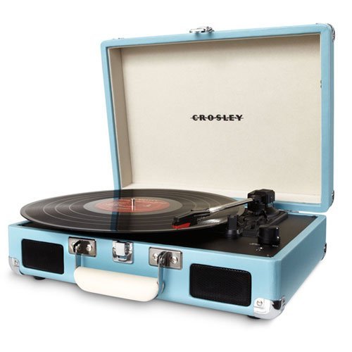 Crosley CR8005ATU Cruiser Portable Turntable (Turquoise) With