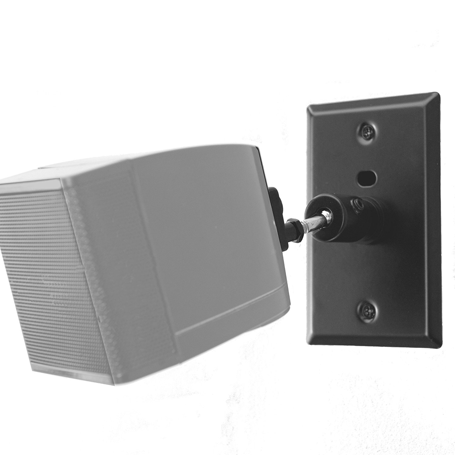 Pinpoint Mounts AM21Black Universal Home Theater Speaker Wall Ceiling Mount with Electrical Box