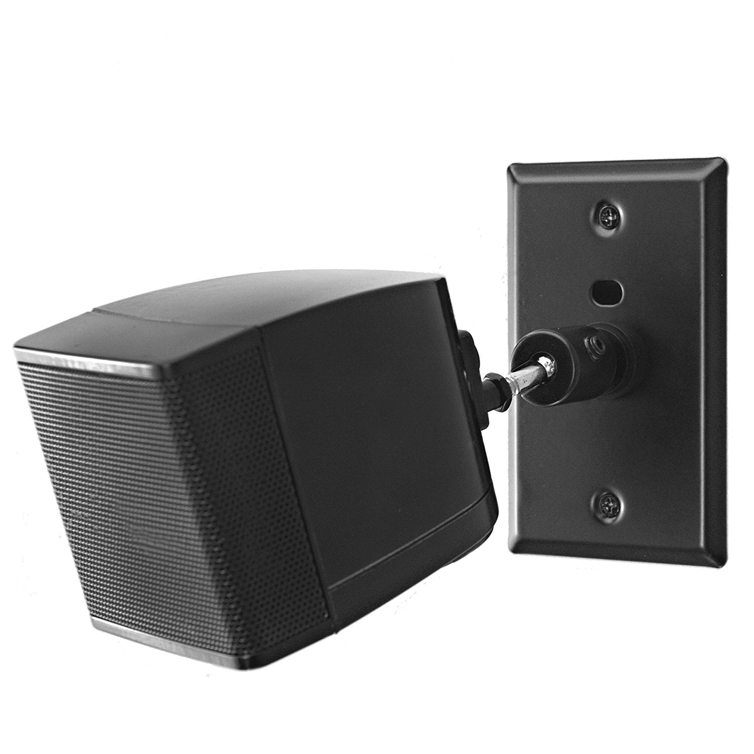 Pinpoint Mounts AM21Black Universal Home Theater Speaker Wall Ceiling Mount with Electrical Box