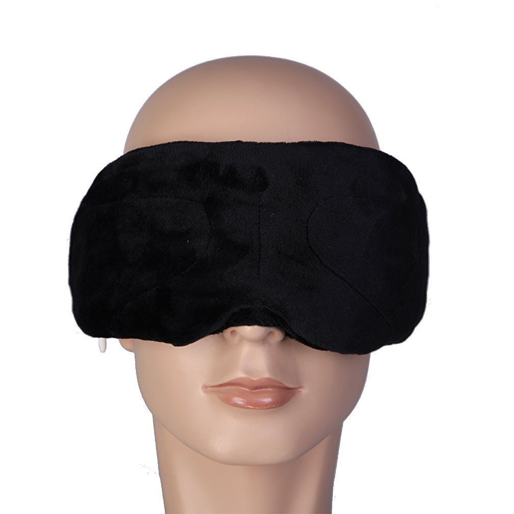 Suofule Wireless Bluetooth Velvet Silk Eye Mask Sleeping Masks Stereo Shelf Systems (Pink) N9