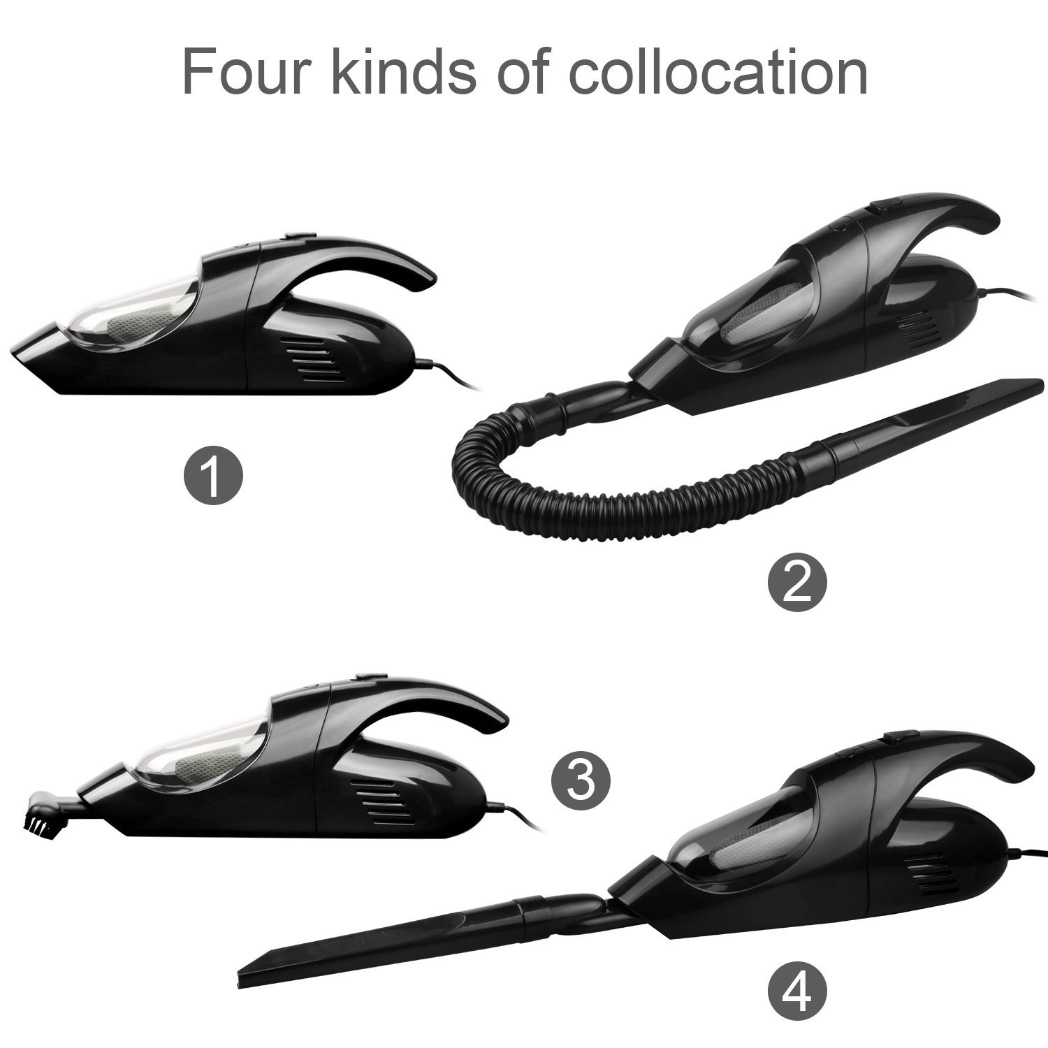 Car Vacuum Cleaner Funkoo Auto Vacuum Cleaner DC12Volt Suction 3KPA