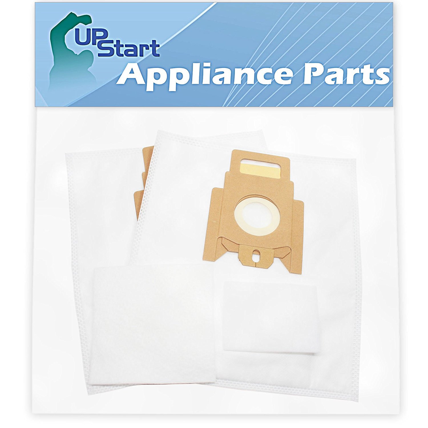 6 Replacement Miele Swing H1 QuickStep Vacuum Bags with 6 Micro Filters