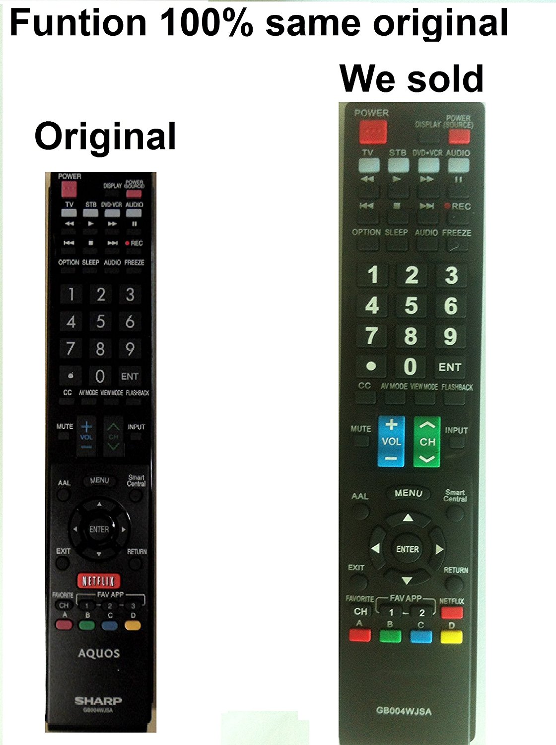 New Sharp Aquos GB004WJSA Replaced Remote control for LC80LE857U LC