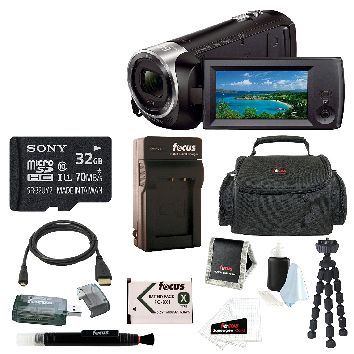 Sony HD Video Recording HDRCX405 HDRCX405/B Handycam Camcorder (Black