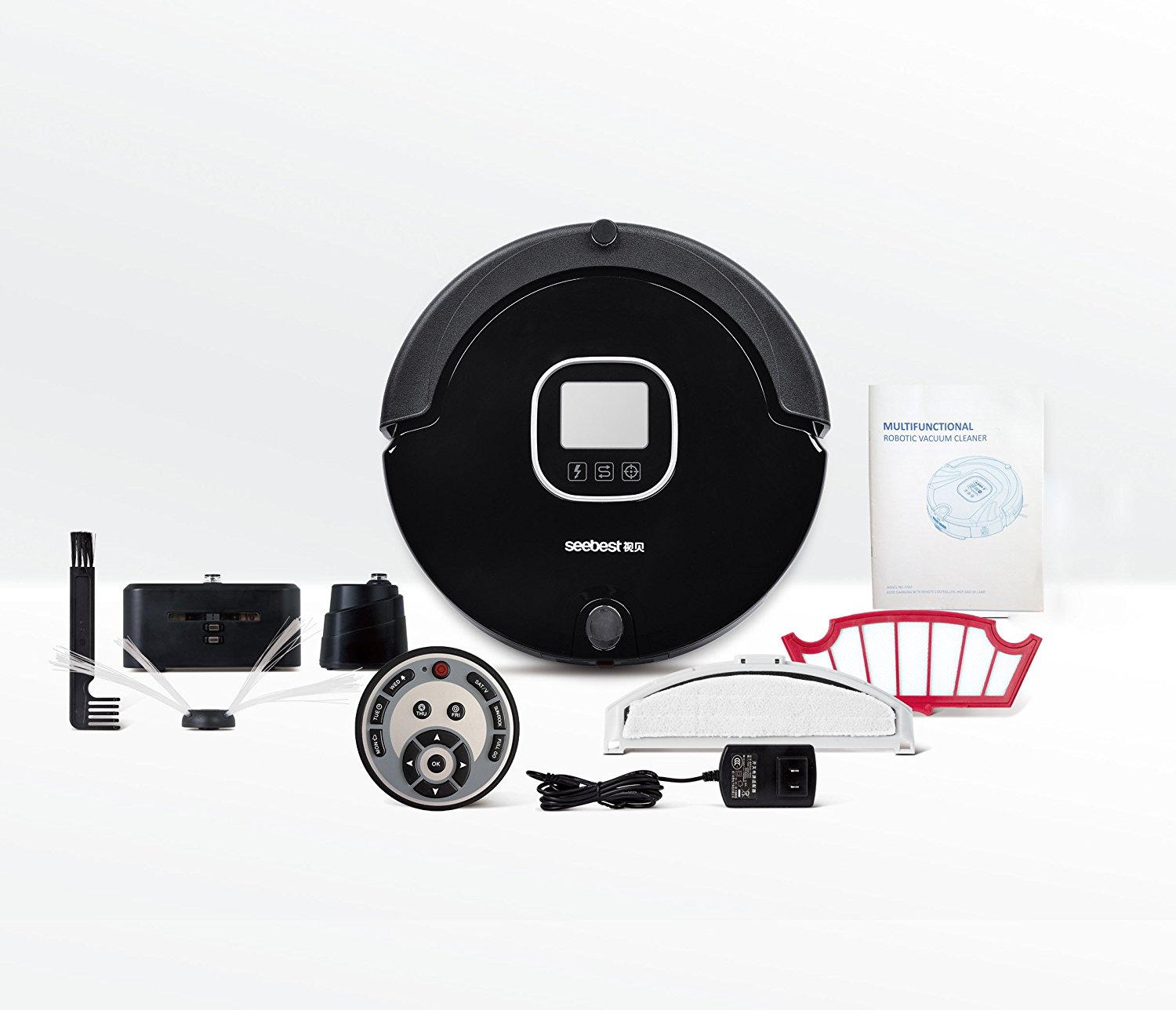 Seebest C565 Robotic Vacuum Cleaner and Mop, Black free image download