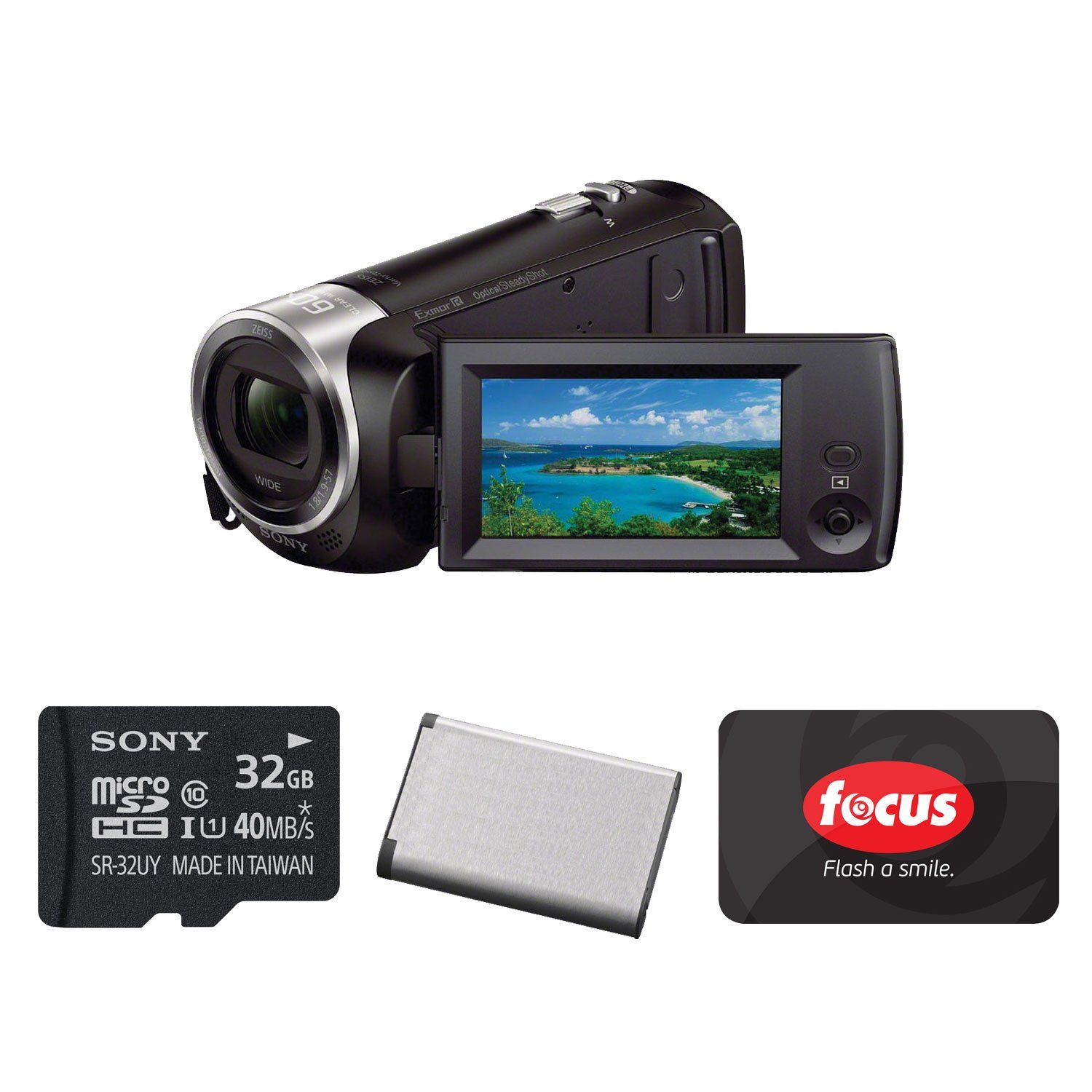 Sony HD Video Recording HDRCX405 HDRCX405/B Handycam Camcorder (Black) with Sony 32GB Memory