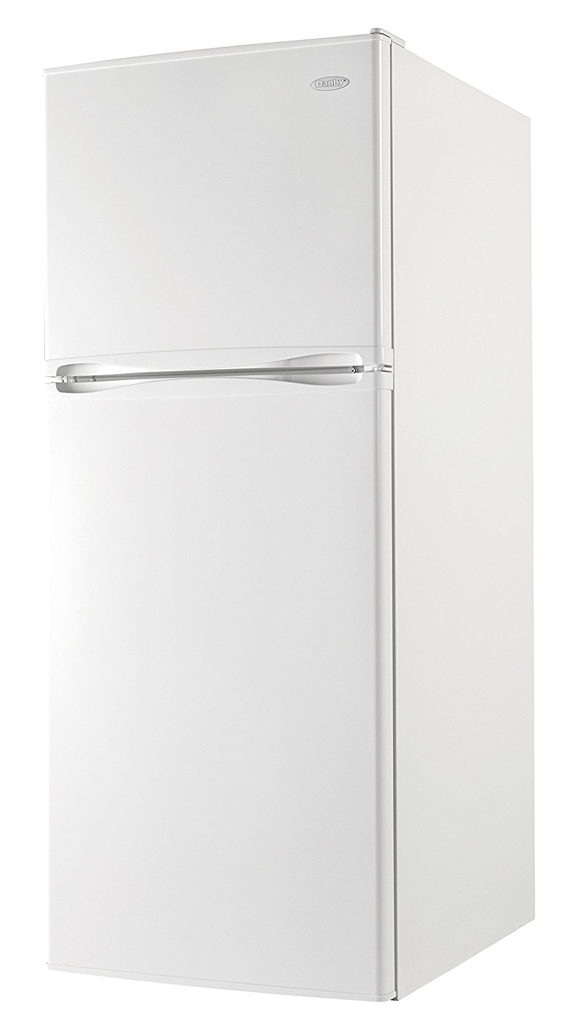 Danby DFF100C1WDB FrostFree Refrigerator with TopMount Freezer, 9.9
