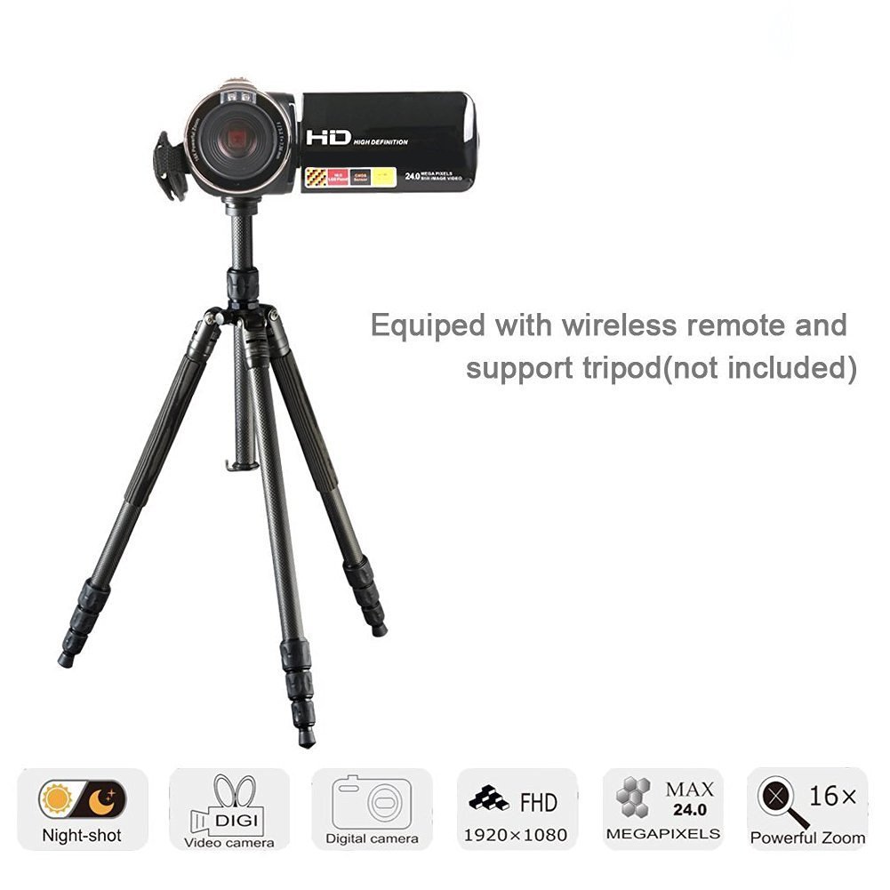 Digital Video Camera Camcorders With IR Night Vision 24.0 Mega pixels