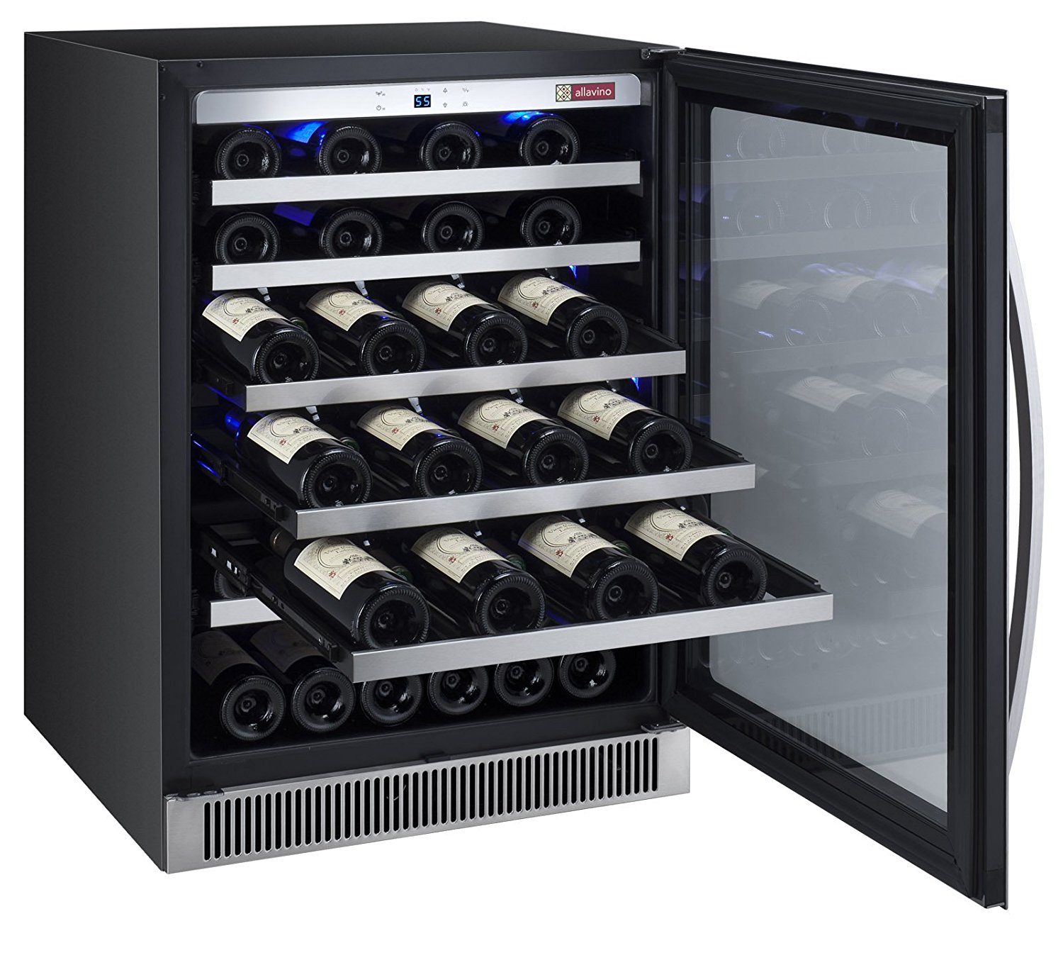 Reserva 55 Bottle Single Zone Freestanding Wine Refrigerator N2 free